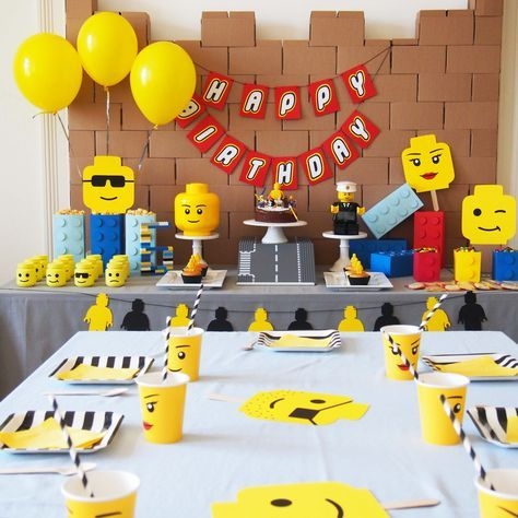 Doğum Günü Lego Konsepti Uçan Balon